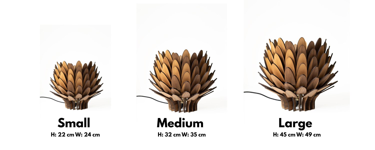 Taklampa i trä "Skogsljus Hängande" från Woodlife – handgjord i valnöt, ek eller furu