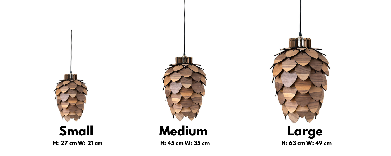 Handgjord trälampa "Trollskog" i valnöt, ek eller furu från Woodlife