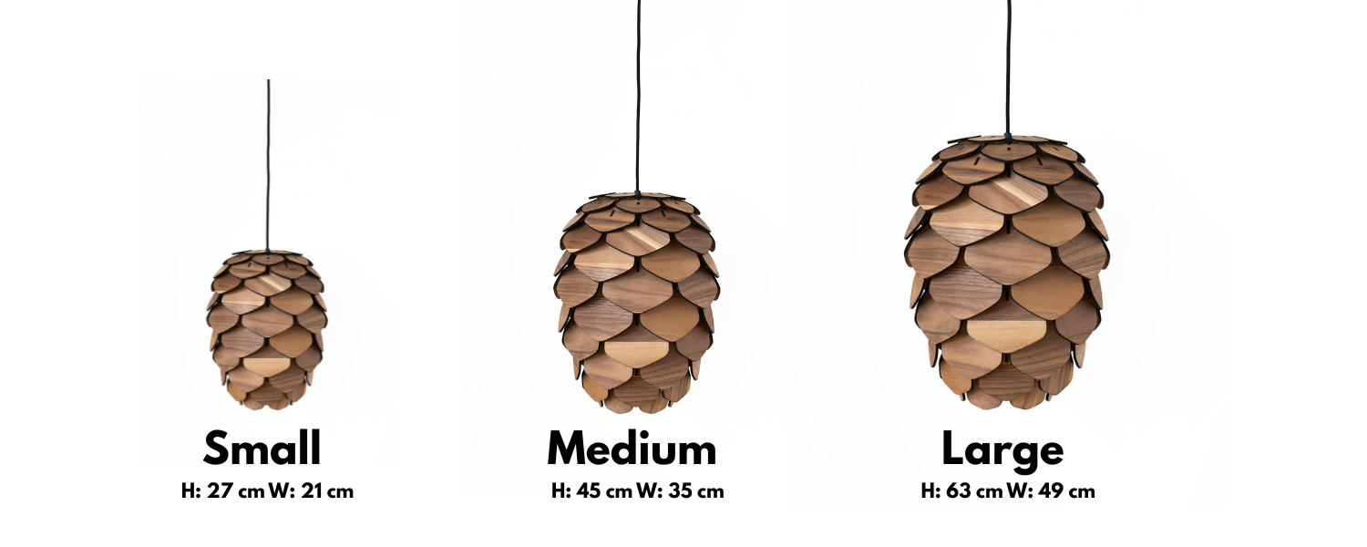 Handgjord trälampa "Urskog" från Woodlife – designad för matbord och soffbord
